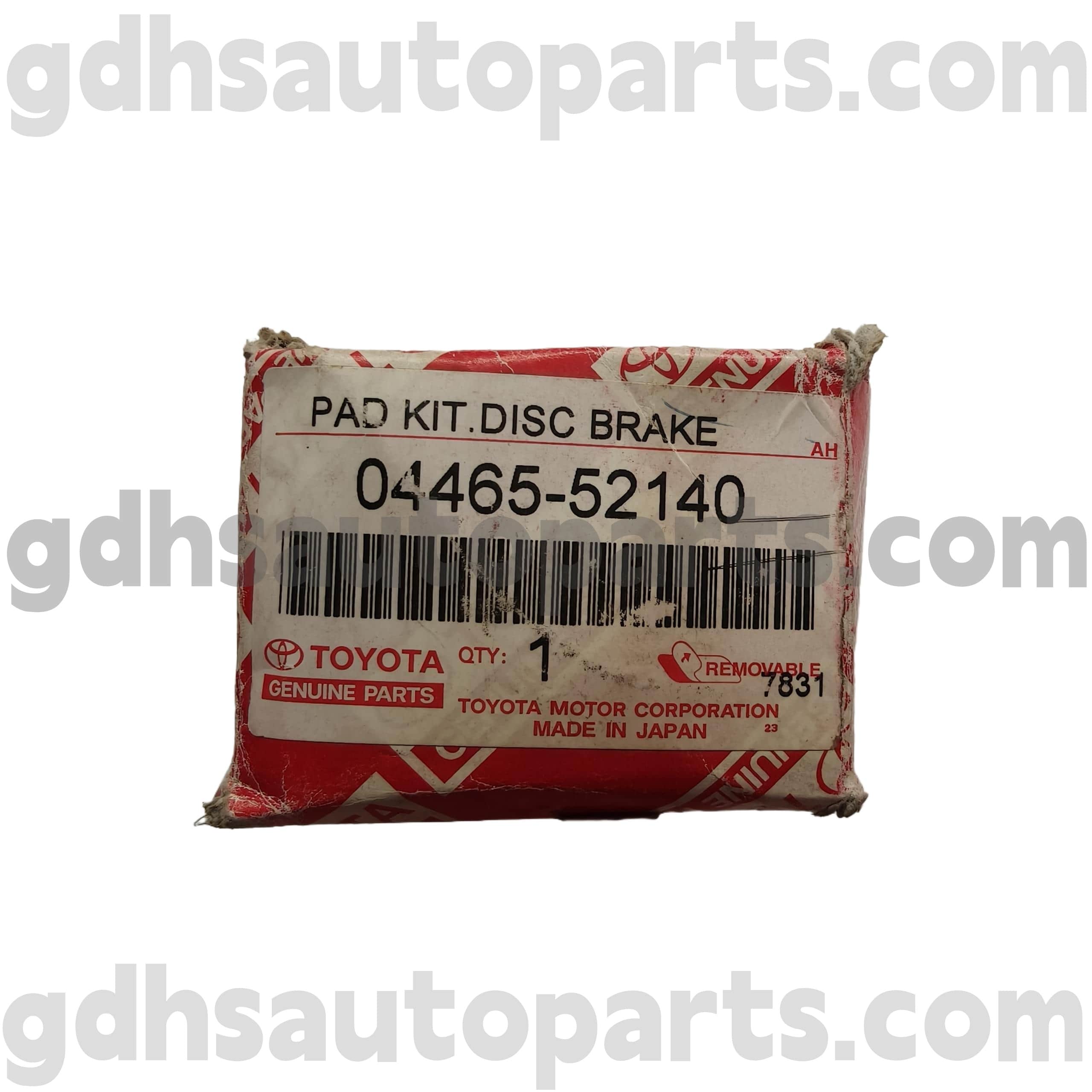 04456-52140 Toyota Echte Teile vorne Bremsbeläge für Chassis-Nr. AXP41 DLX