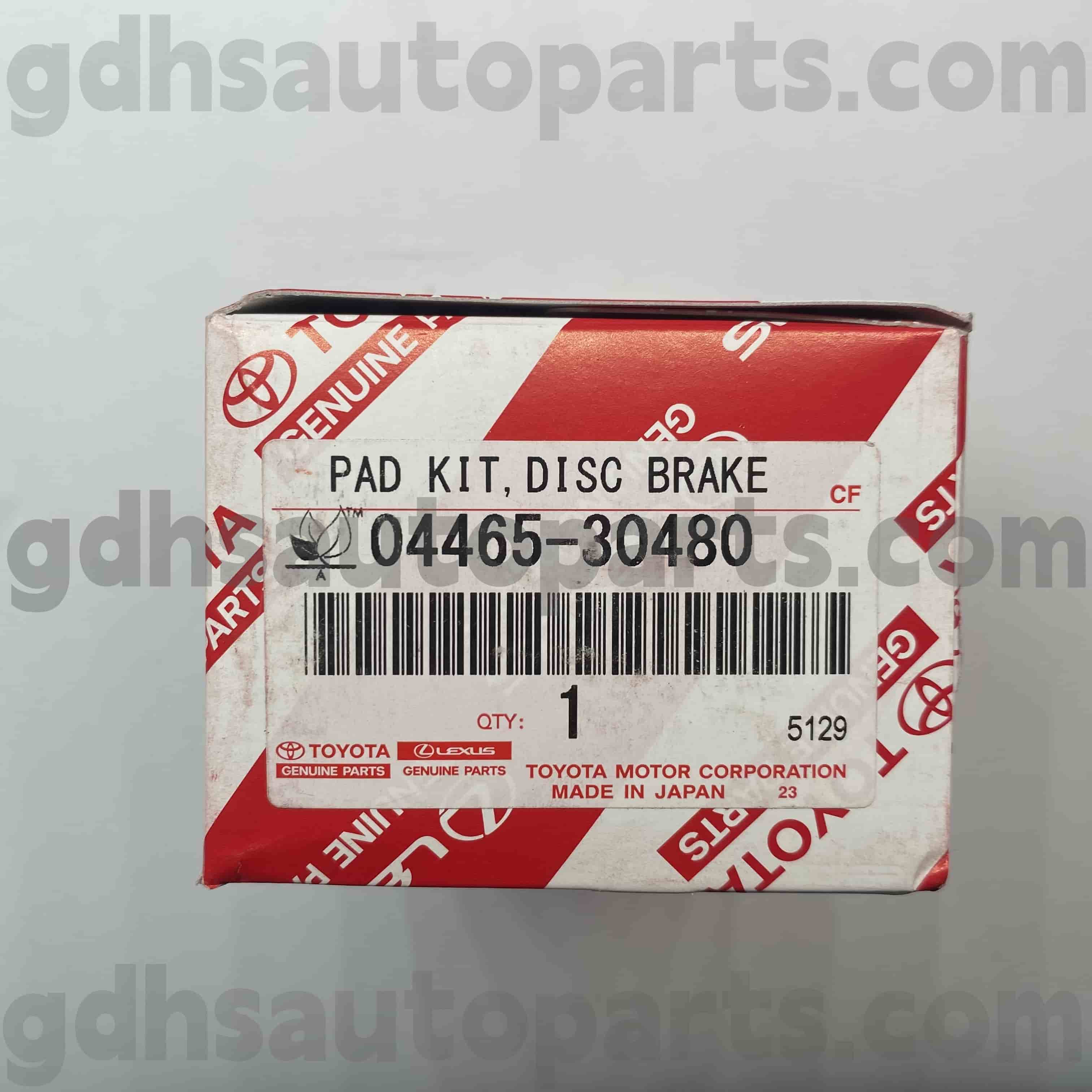 04465-30480 Toyota Echtes Teile vorne Bremsbeläge für Mark X, Crown, Lexus ist Serien-Chassis-Nr. GSE30 GRX