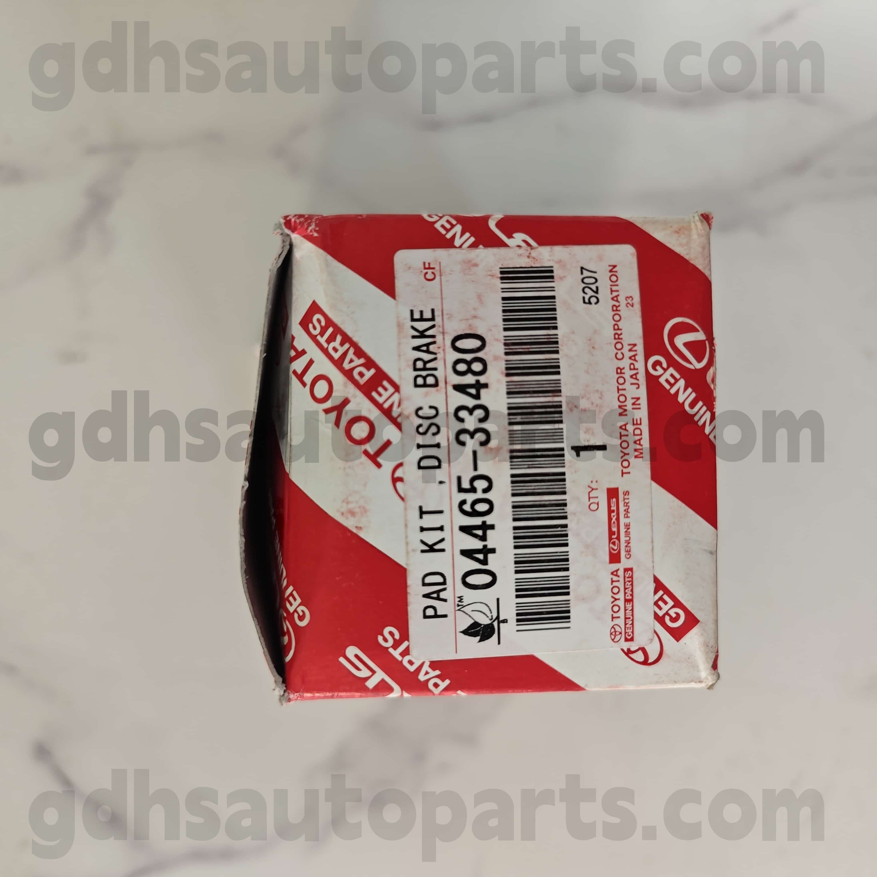 04465-33480 Toyota Echtes Teile vorne Bremsbeläge für Venka 、 Lexus ux300e 、 Harrier 、 Noah/Voxy 、 Lexus ES350/300H Chassis Nr. Axvh70