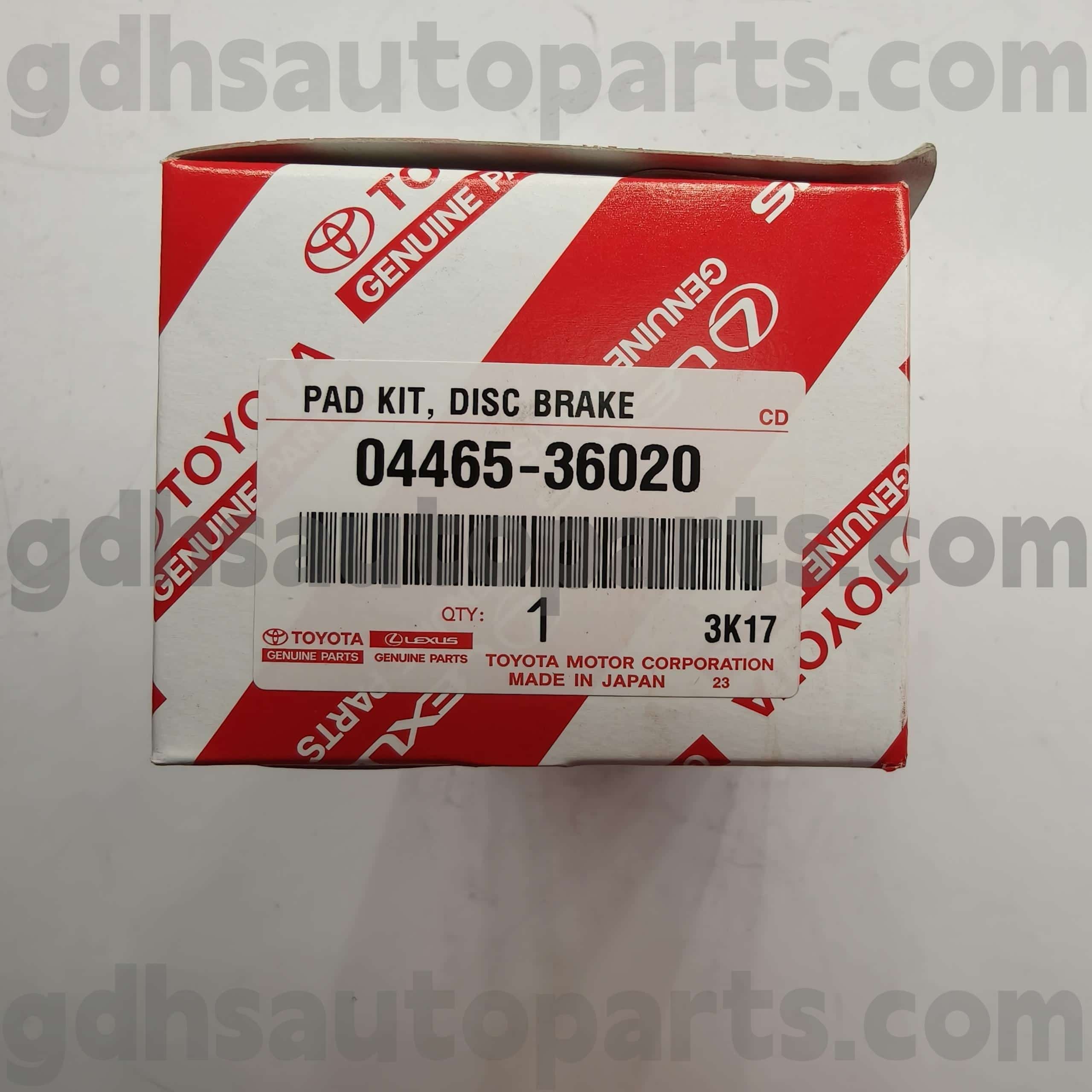 04465-36020 Toyota Echtes Teile vorne Bremsbeläge für Coaster Chassis Nr. Hzb Rzb# BB4#
