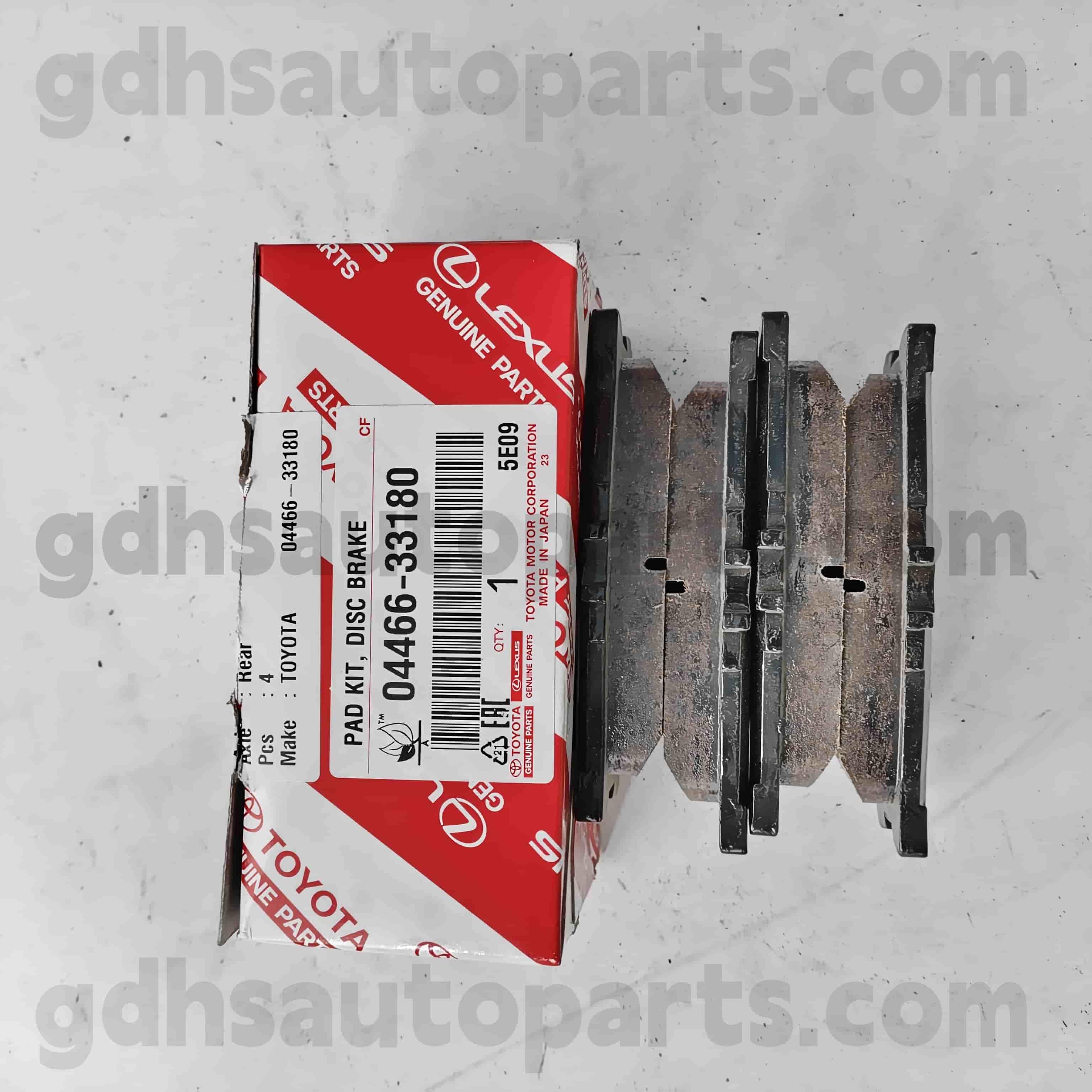 04466-33180 Toyota Echtes Teile Heckbremsblock für Camry 、 Lexus ES240/350 Chassis Nr. AHV40..JPP