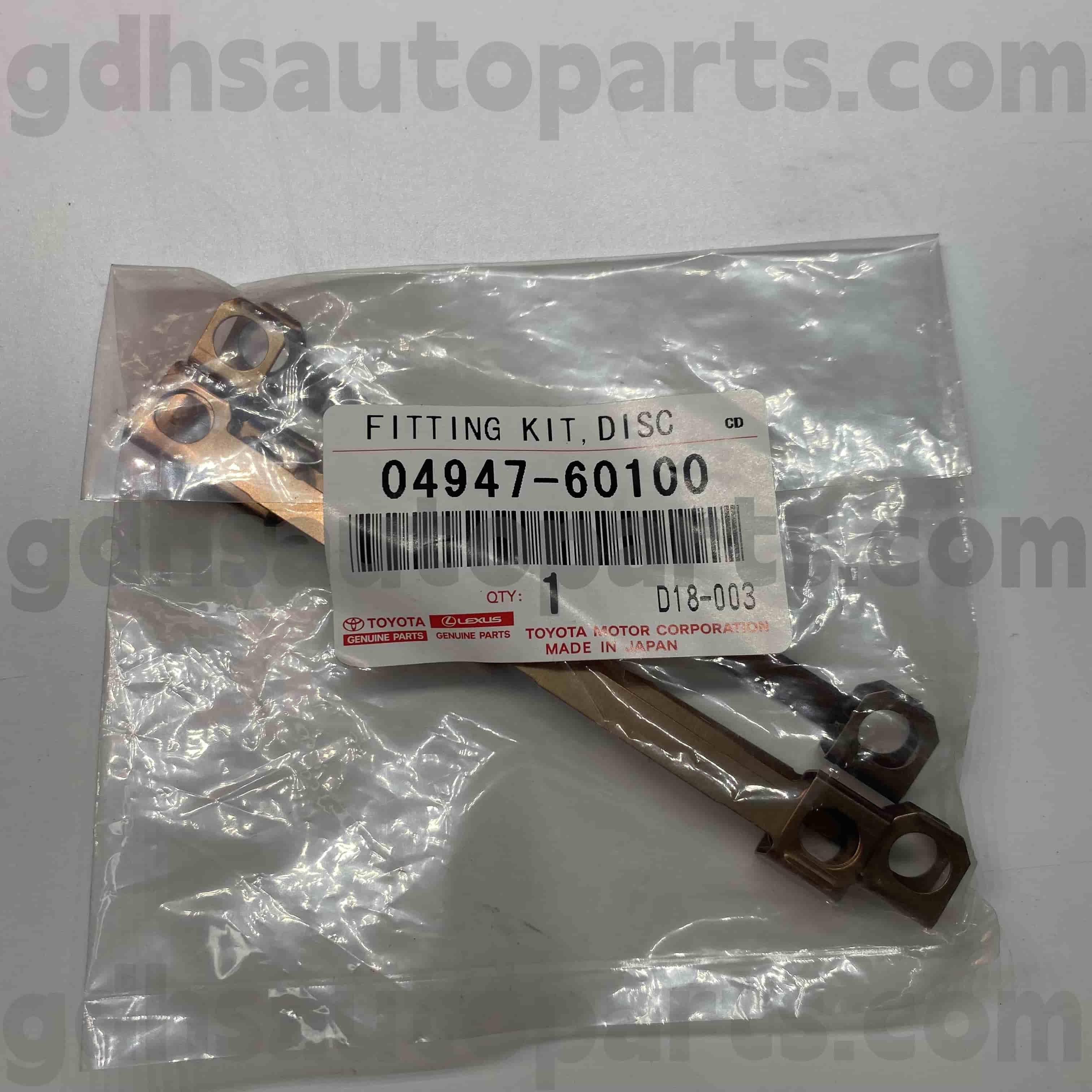 04947-60100 Toyota Echtes Teile Bremsblock Reparaturkit für Land Cruiser, Lexus LX470 Chassis Nr. UZJ100