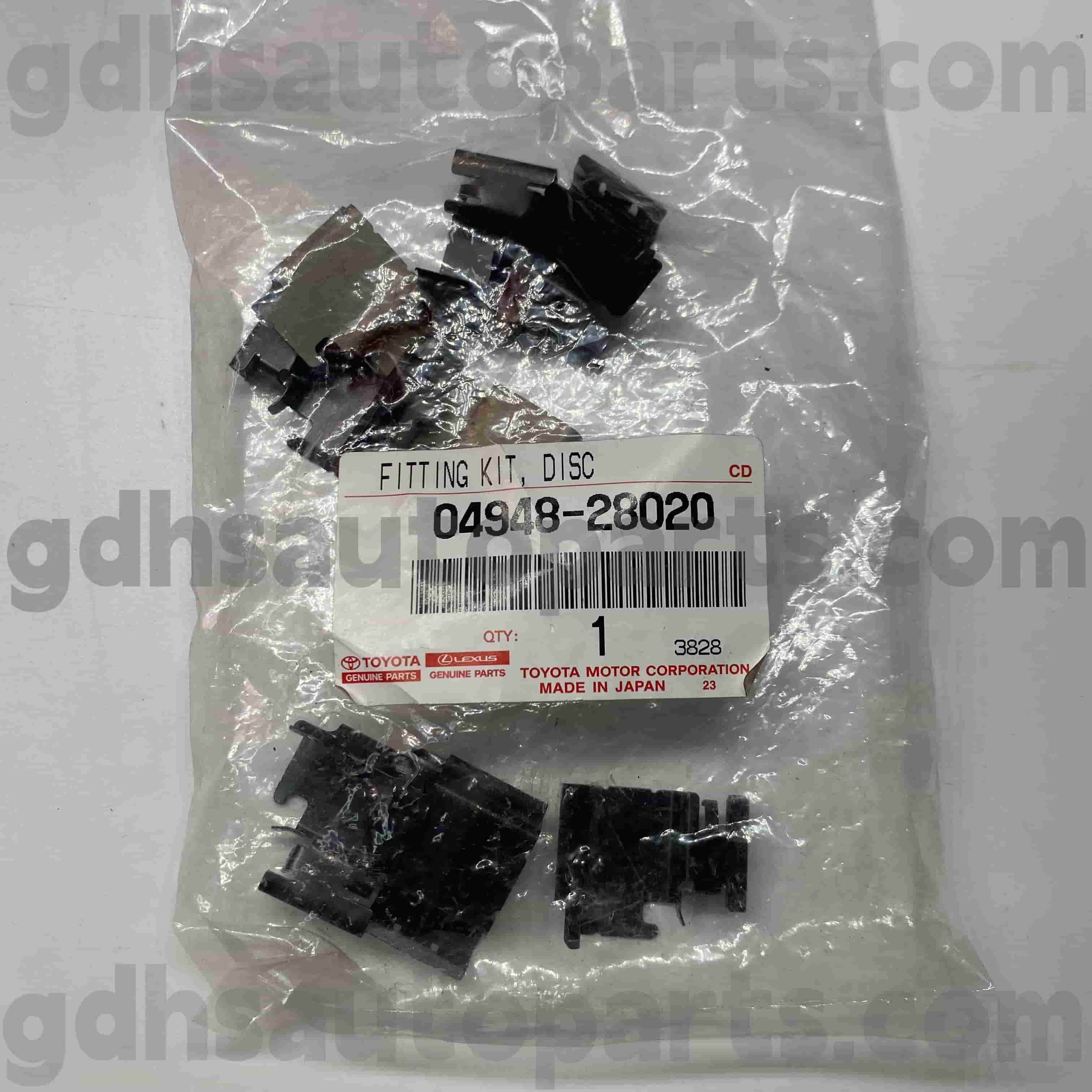 04948-28020 Toyota Genuine Teile Bremsblock-Reparatur-Kit für Previa, Alphard, Previa, Schätzungs-Chassis-Nr. GGH20