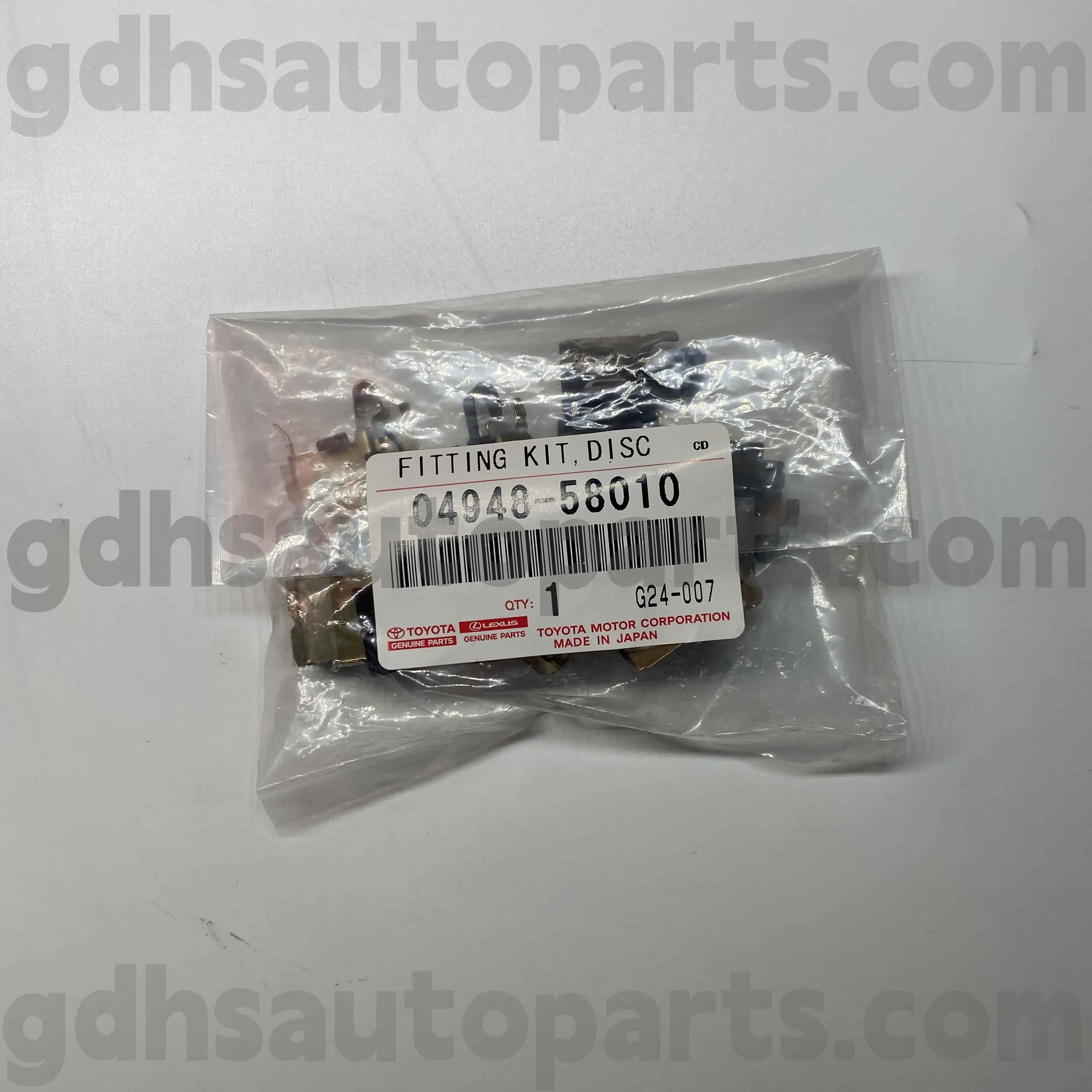 04948-58010 Toyota Echtes Teile Bremsblock Reparaturkit für Harrier/Hybrid, Yaris, Lexus lbxchassis Nr. ZRE120 ZRE152 ZSP9#