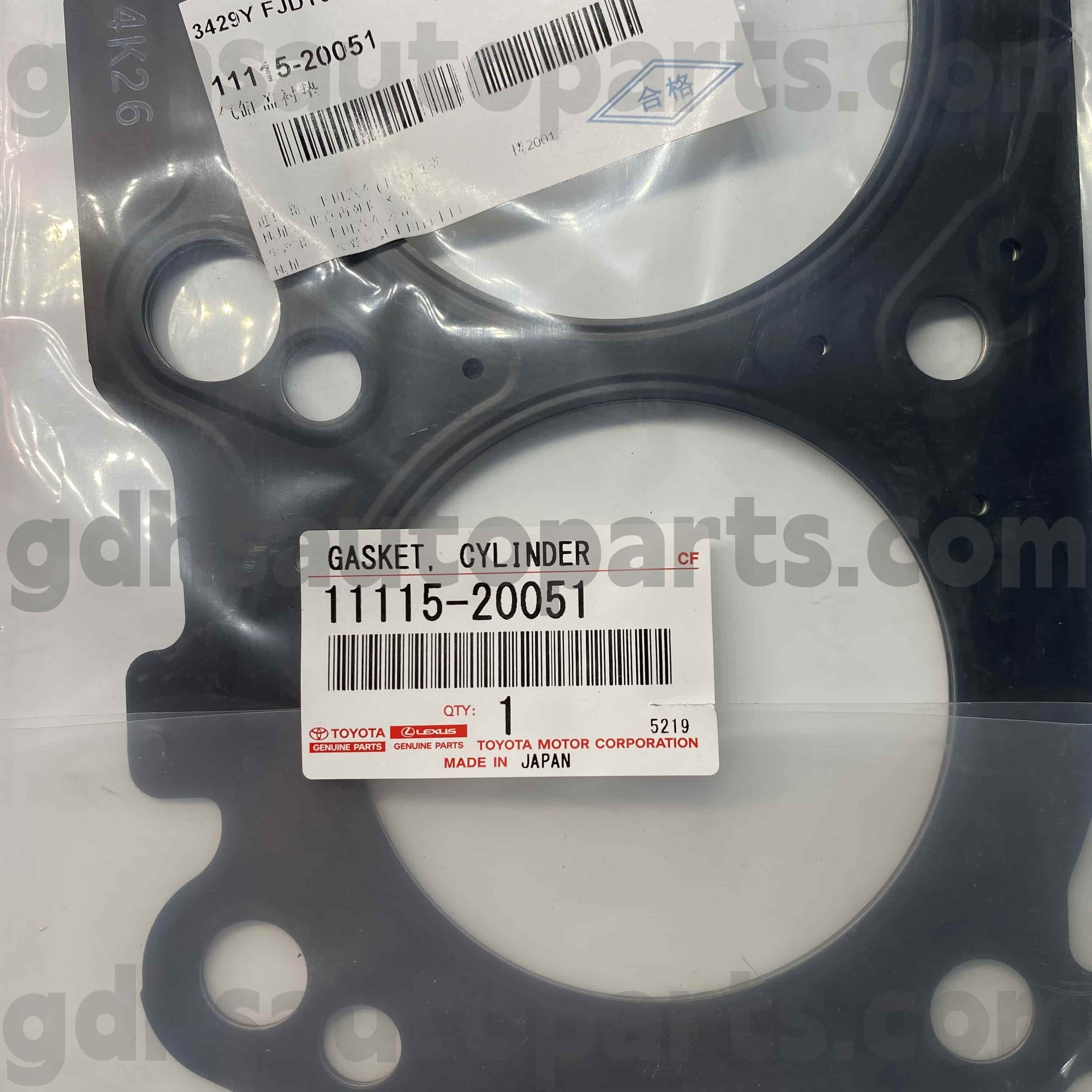 11115-20051 Toyota Genuine Teile Zylinderabdeckung Gummi-Ring für Kluger HV, Harrier HV, Lexus ES300/330