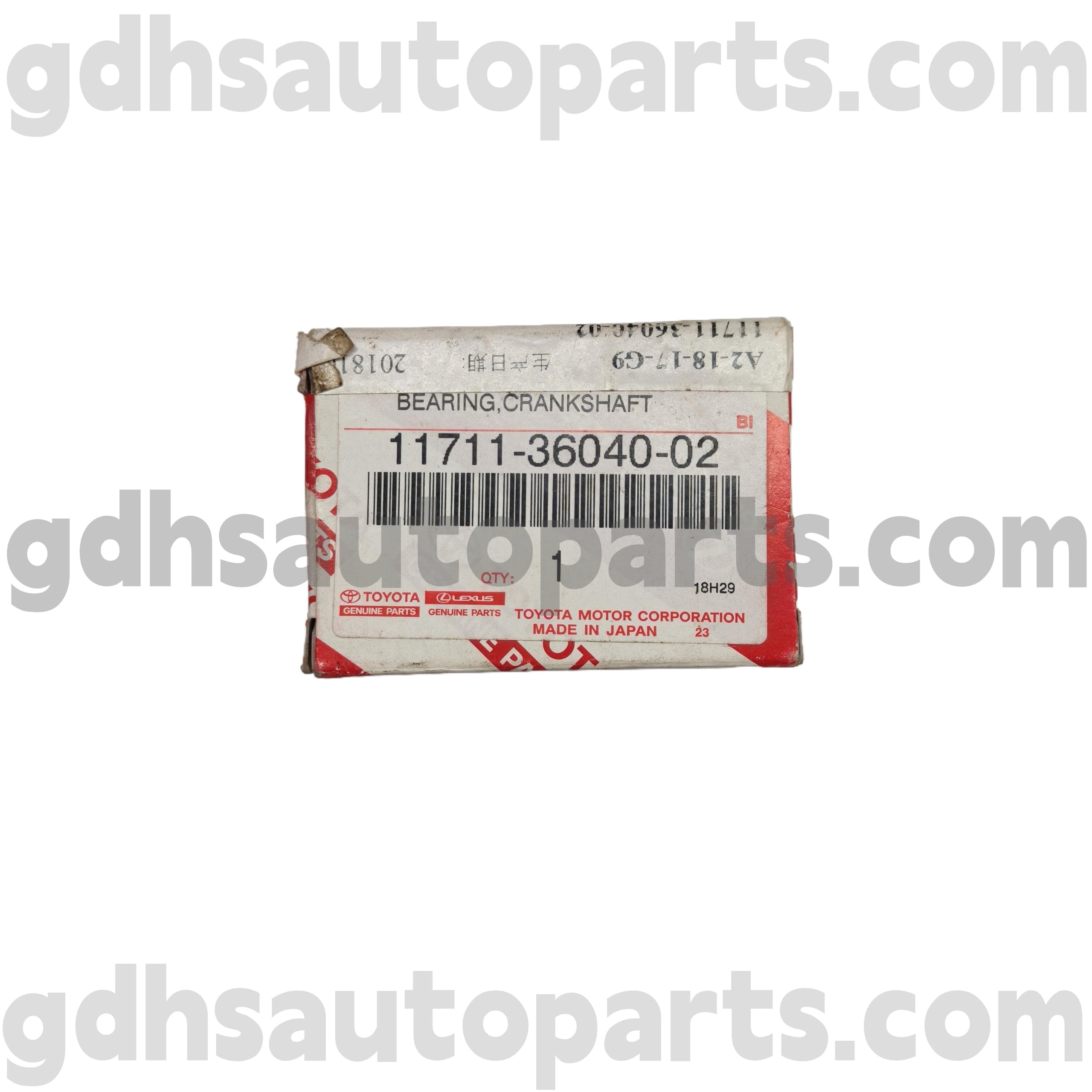11711-36040-02 Toyota Originalteile Kurbelwellenlager für VENZA, SIENNA, CAMRY Chassis Nr. AYH30