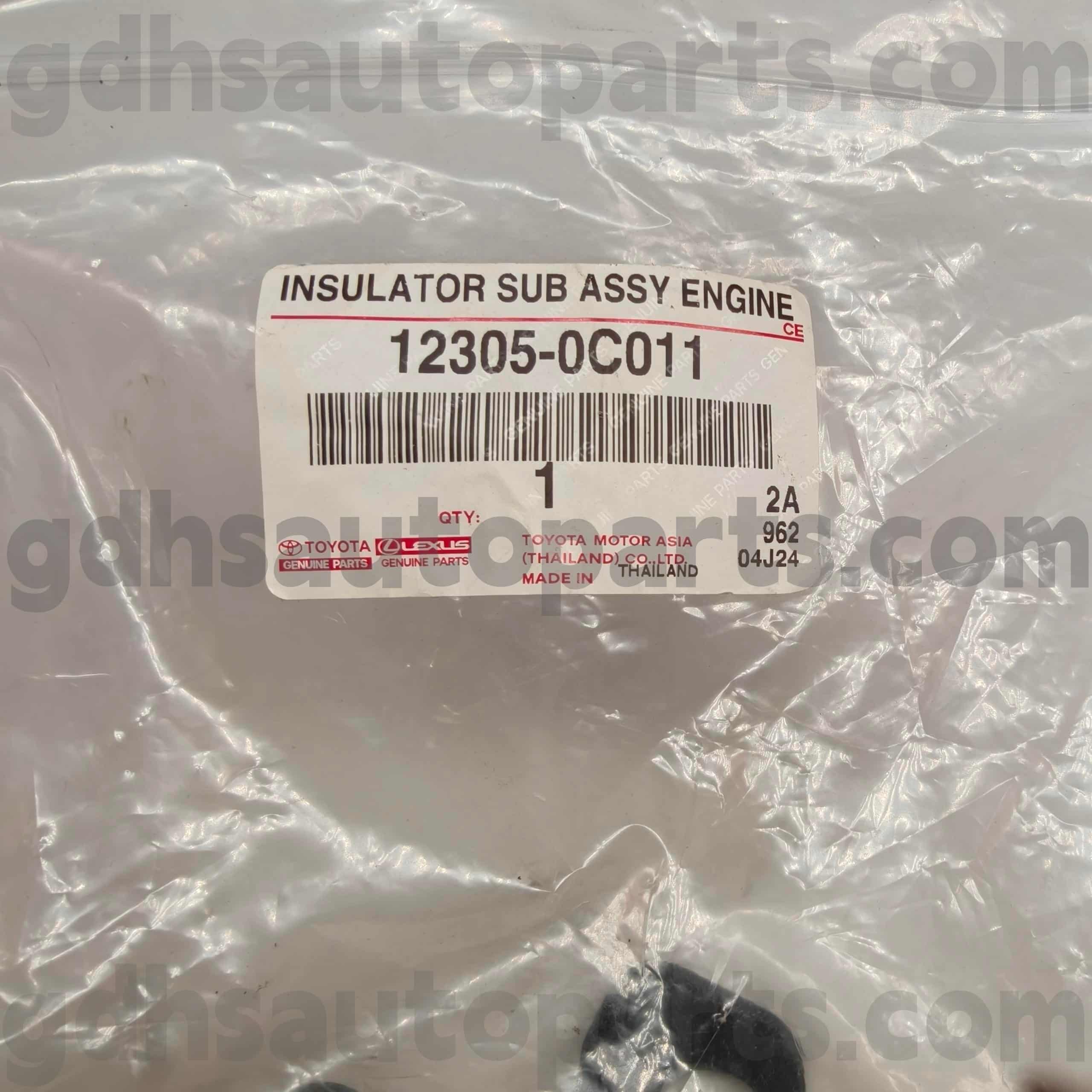 12305-0C011 Toyota-Originalteile, rechte Motorhalterung für HILUX, FORTUNER-Chassis Nr. TGN51