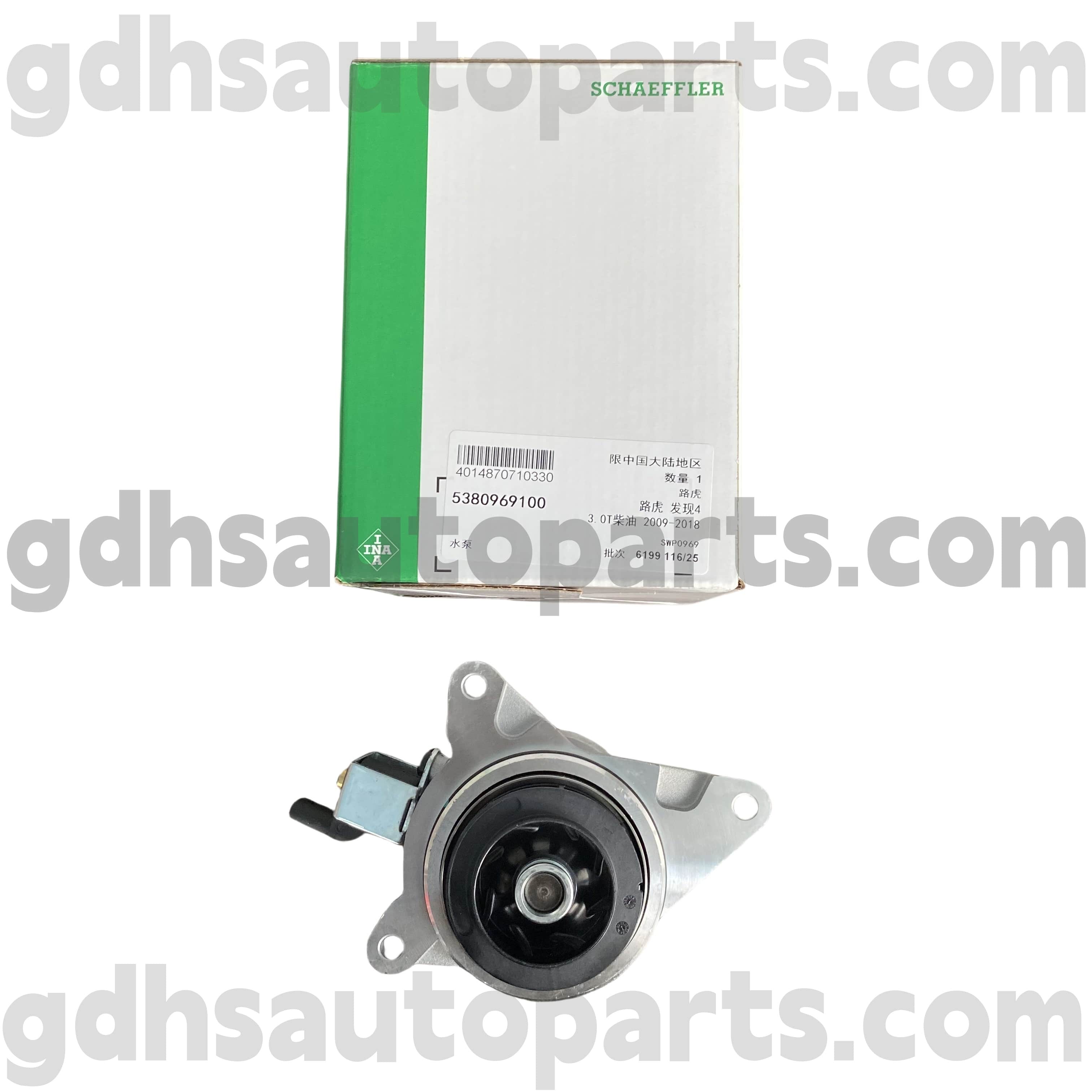 5380969100 Schaeffler Ina Wasserpumpe für Range Rover, Range Rover Sport, Land Rover Discovery 4, Range Rover Velar OE Nr. Lr089625
